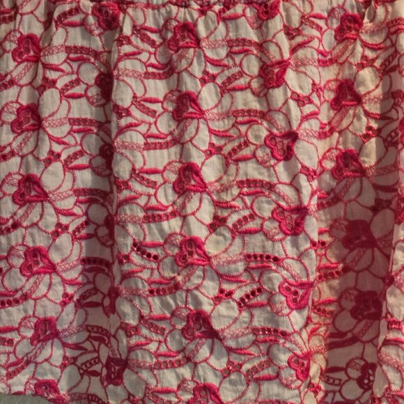 Anthropologie Y2K Embroider pink Micro Mini Skirt Summer Bloomers M - Picture 2 of 7